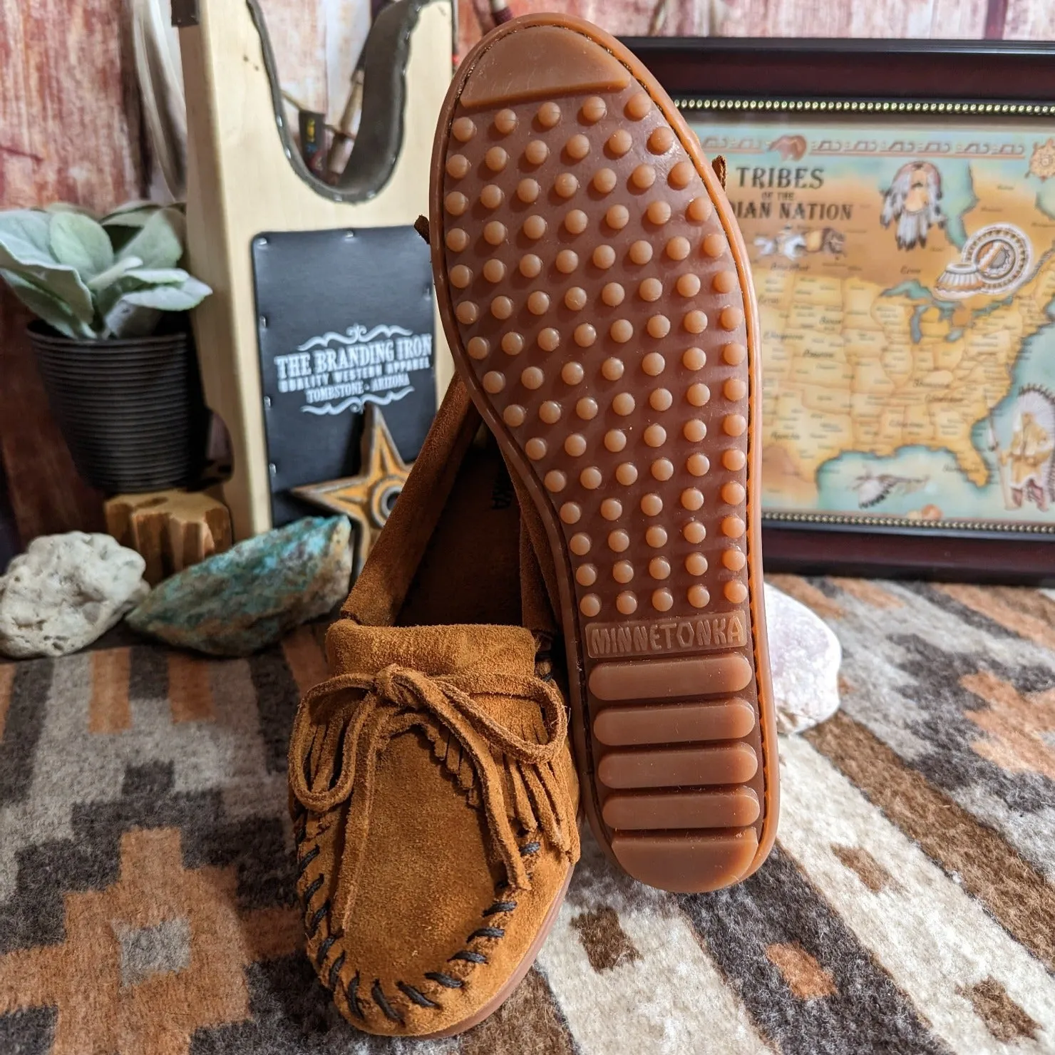 Women's "Kilty" Hardsole Moccasins by Minnetonka