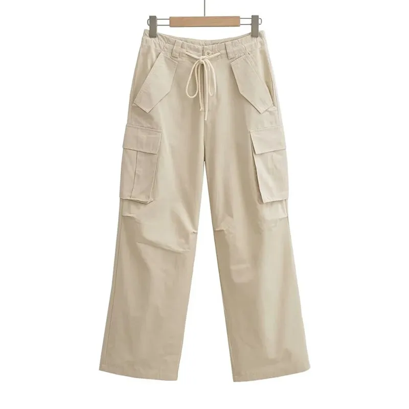 Y2K High Waist Baggy Cargo Pants for Women