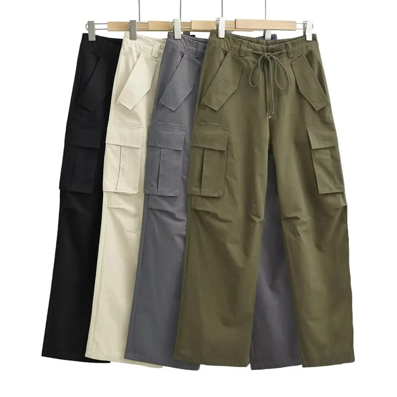 Y2K High Waist Baggy Cargo Pants for Women