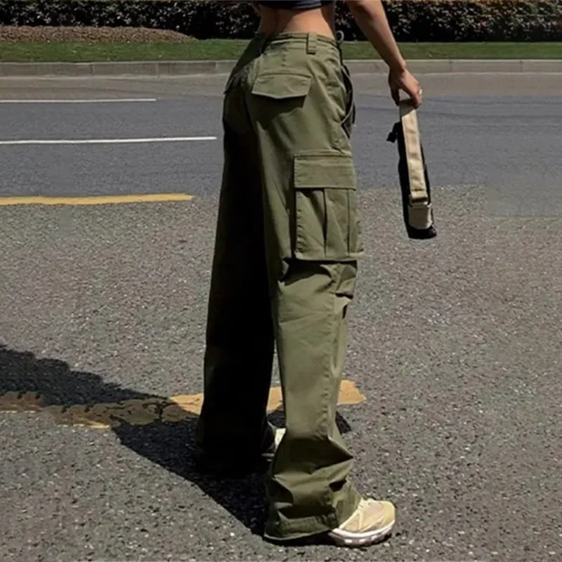 Y2K High Waist Baggy Cargo Pants for Women